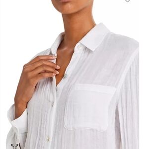 Rails Long Sleeve White Blouse XS